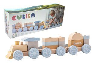 Поїзд дерев'яний 15900 "Веселковий експрес" LP-8 CUBIKA (арт. Дер8648) &mdash; купить в Украине |  Колисочка