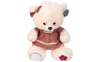 Ведмедик 2764B/33 в платті молочний р.33 см (арт. Мяк6400) &mdash; купити в Україні |  Колисочка