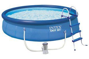 Басейн INTEX наливний. сходи, тент, підст., філ.-насос 3785л/г, 26166 р.457х107см, 12430л (арт. Різ7852) &mdash; купити в Україні |  Колисочка
