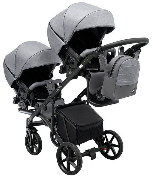 Коляска 2 в 1 для двойни Bair Kiwi DUO Soft BKP-218 серый (арт. 681104) &mdash; купити в Україні |  Колисочка