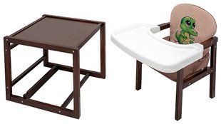 Стульчик-трансформер Babyroom Пеппи тонированный капучино / шоколад (крокодил) (арт. 681108) &mdash; купити в Україні |  Колисочка