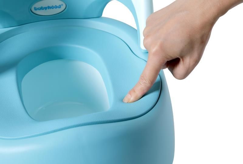 Дитячий горщик Каченя з поліуретановим кільцем, блакитний Babyhood BH-114BU (арт. BH-114BU) &mdash; купить в Украине | KolysochkaBaby