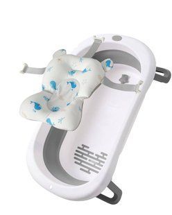 Набір Ванна складана Babyhood Комфорт сіра та гіркою Морський світ BabyhoodBH-326G SW (арт. BH-326G+SW) &mdash; купить в Украине |  Колисочка