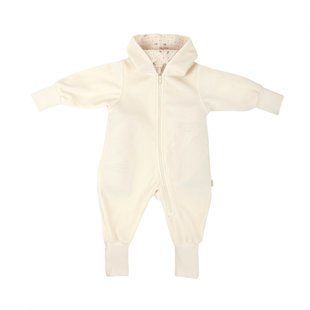 Велюровый молочный комбинезон Wooly organic на змейке из эко ткани 56 (арт. 663) &mdash; купити в Україні |  Колисочка