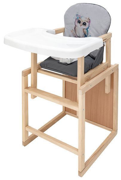 Стульчик-трансформер Babyroom Пеппи-230 eko серый/графит (сова) (арт. 681001) &mdash; купити в Україні |  Колисочка