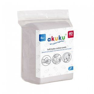 Дитячі ватяні диски 60 шт Akuku A0003 (арт. 72041355) &mdash; купити в Україні |  Колисочка