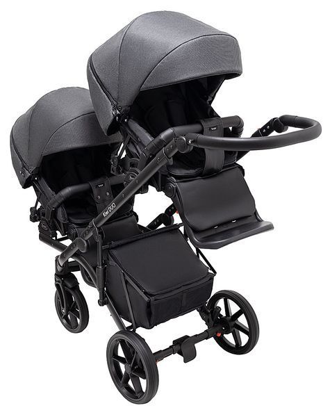 Коляска 2 в 1 для двойни Bair Kiwi DUO Soft BKD-219-1 графит (арт. 681857) &mdash; купити в Україні |  Колисочка
