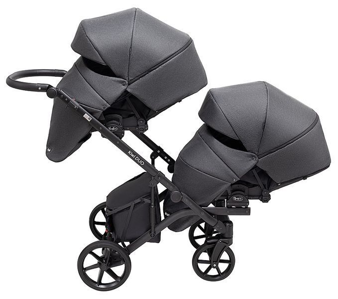 Коляска 2 в 1 для двойни Bair Kiwi DUO Soft BKD-219-1 графит (арт. 681857) &mdash; купити в Україні |  Колисочка