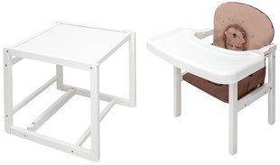 Стульчик-трансформер Babyroom Пеппи-240 белый капучино / шоколад (ежик, сердца) (арт. 681003) &mdash; купити в Україні |  Колисочка