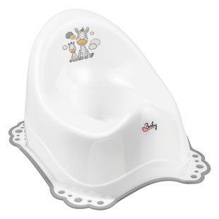 Горщик з антиковзаючим покриттям Maltex Zebra Chamber pot with anti slip rubber 6517_60 white (білий) (арт. 681202) &mdash; купити в Україні |  Колисочка
