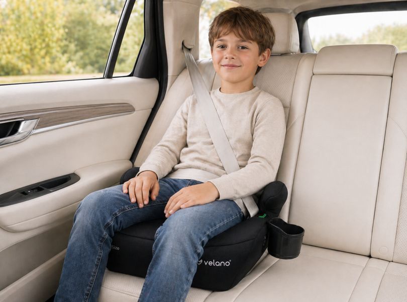 Бустер VELANO Primo i-Size 125&ndash;150 см, ISOFIX + підстаканник, black (арт. 48142) &mdash; купить в Украине |  Колисочка