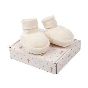 Велюровые молочные пинетки Wooly organic (арт. CL-16129) &mdash; купить в Украине |  Колисочка