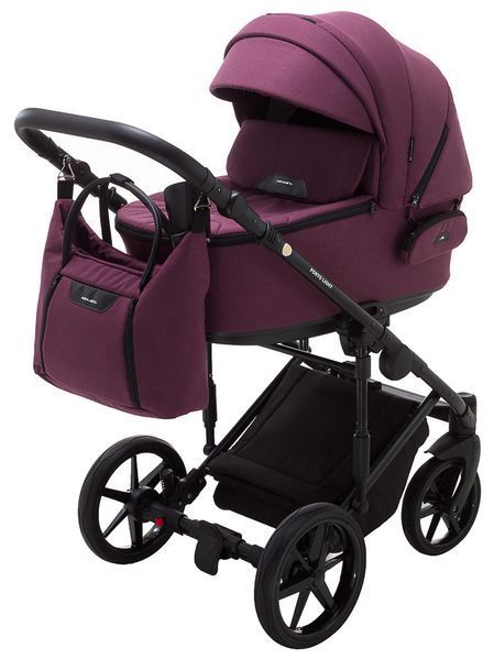 Коляска 2 в 1 Adamex Porto Light Tip TK-80 бордовый (арт. 625706) &mdash; купить в Украине | KolysochkaBaby
