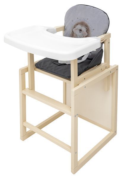 Стульчик-трансформер Babyroom Пеппи-260 слоновая кость серый / графит (ежик, сердца) (арт. 680987) &mdash; купити в Україні |  Колисочка