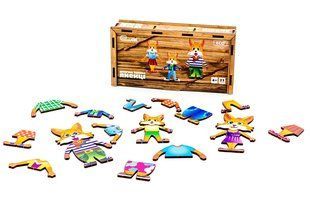 Одягалка Puz-42121 "Лисички" дерев'яна, 21 елм., р. 18х9х4.5 см PuzzleOk (арт. Дер2277) &mdash; купить в Украине |  Колисочка