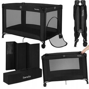 Манеж Lionelo AMELIE BLACK CARBON (арт. 121155156) &mdash; купити в Україні |  Колисочка