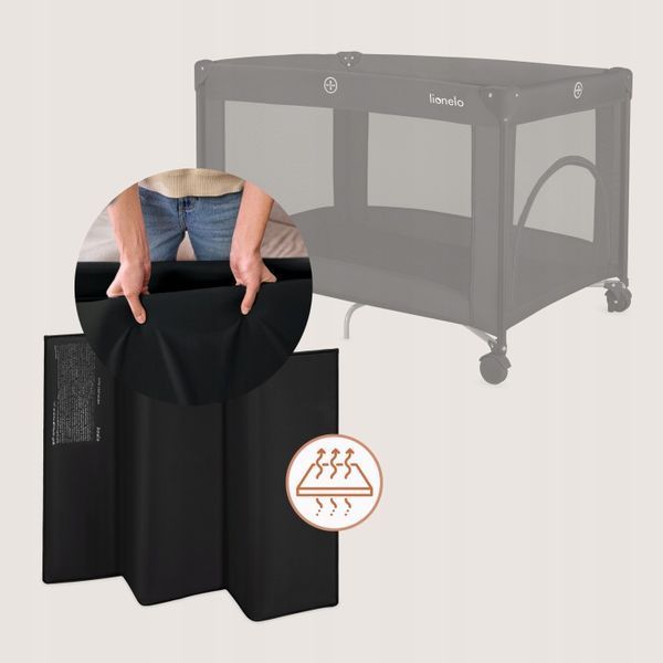 Манеж Lionelo AMELIE BLACK CARBON (арт. 121155156) &mdash; купити в Україні |  Колисочка