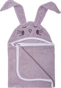 Рушник дитячий з капюшоном і вушками Bubaba by FreeON BUNNY Lilac 110х75 см (арт. 48174) &mdash; купить в Украине |  Колисочка