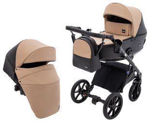 Коляска 2 в 1 Bair Kiwi Plus ECO BKP-18/15 капучино / чорний (арт. 680897) &mdash; купити в Україні |  Колисочка