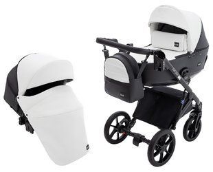 Коляска 2 в 1 Bair Kiwi Plus ECO BKP-51/15 білий / чорний (арт. 680899) &mdash; купити в Україні |  Колисочка