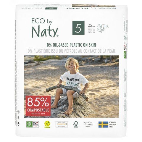 Органічні підгузники Eco by Naty Розмір 5 (від 11 до 25 кг) 22 шт (арт. ФР-00000442) &mdash; купить в Украине |  Колисочка