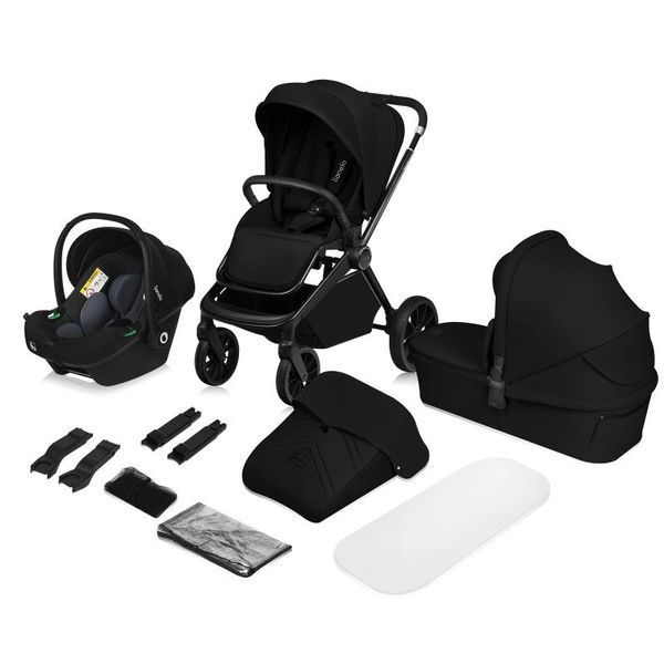 Универсальная коляска 3 в 1 Lionelo MIKA PLUS 3IN1 BLACK ONYX (арт. 97575395) &mdash; купить в Украине |  Колисочка