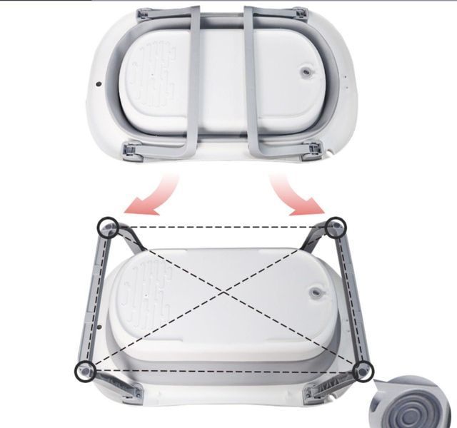 Ванночка складана Комфорт сірого кольору Babyhood BH-326G (арт. BH-326G) &mdash; купить в Украине |  Колисочка