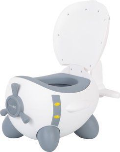 Дитячий горщик FreeON Plane, white - grey (арт. 42318) &mdash; купити в Україні |  Колисочка
