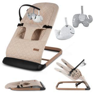 Шезлонг Kidwell Laro beige/wooden (арт. KLBE/W) &mdash; купити в Україні |  Колисочка
