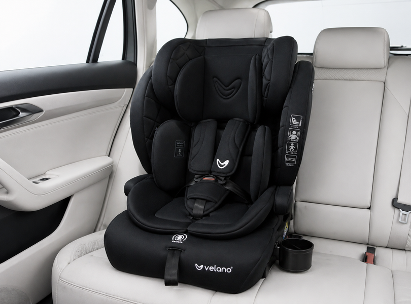 Автокрісло VELANO Flexo i-Size 76&ndash;150 см, ISOFIX + Top Tether/ремінь, black (арт. 48413) &mdash; купити в Україні |  Колисочка