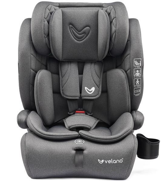 Автокрісло VELANO Flexo i-Size 76&ndash;150 см, ISOFIX + Top Tether/ремінь, grey (арт. 48414) &mdash; купити в Україні |  Колисочка