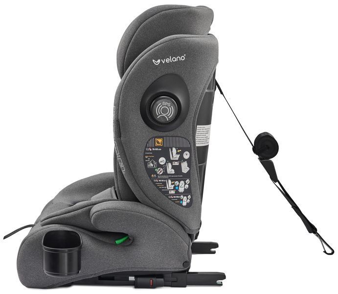 Автокрісло VELANO Flexo i-Size 76&ndash;150 см, ISOFIX + Top Tether/ремінь, grey (арт. 48414) &mdash; купити в Україні |  Колисочка