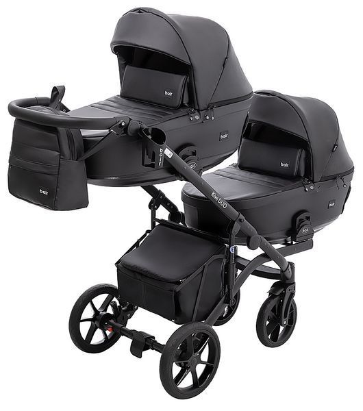 Коляска 2 в 1 для двойни Bair Kiwi DUO ECO BKD-15 черный (арт. 681044) &mdash; купити в Україні |  Колисочка