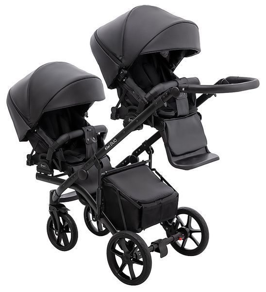 Коляска 2 в 1 для двойни Bair Kiwi DUO ECO BKD-15 черный (арт. 681044) &mdash; купити в Україні |  Колисочка