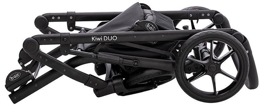 Коляска 2 в 1 для двойни Bair Kiwi DUO ECO BKD-15 черный (арт. 681044) &mdash; купити в Україні |  Колисочка