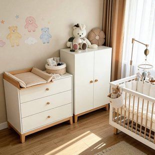 Шкаф для детской комнаты. SH 120 Mini. Цвет: белый с элементами дерева. (арт. GR-7766554876) &mdash; купить в Украине |  Колисочка