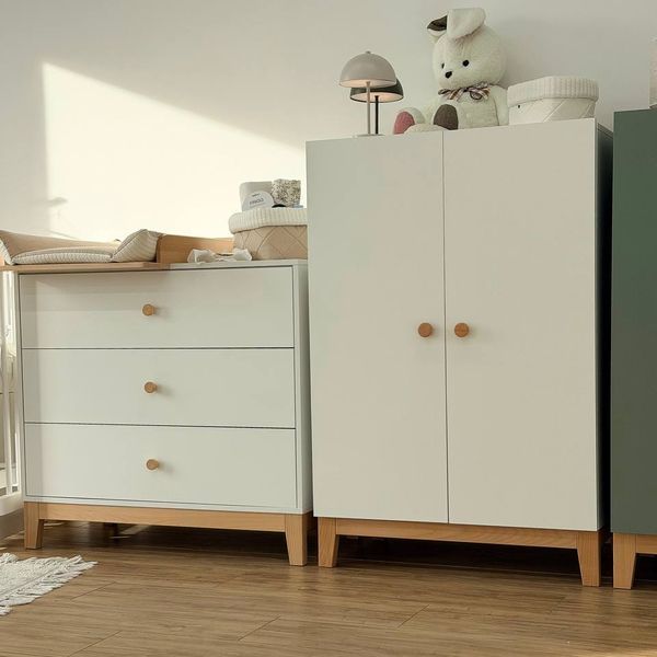 Шкаф для детской комнаты. SH 120 Mini. Цвет: белый с элементами дерева. (арт. GR-7766554876) &mdash; купить в Украине |  Колисочка