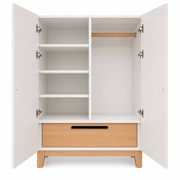 Шкаф для детской комнаты. SH 120 Mini. Цвет: белый с элементами дерева. (арт. GR-7766554876) &mdash; купить в Украине |  Колисочка