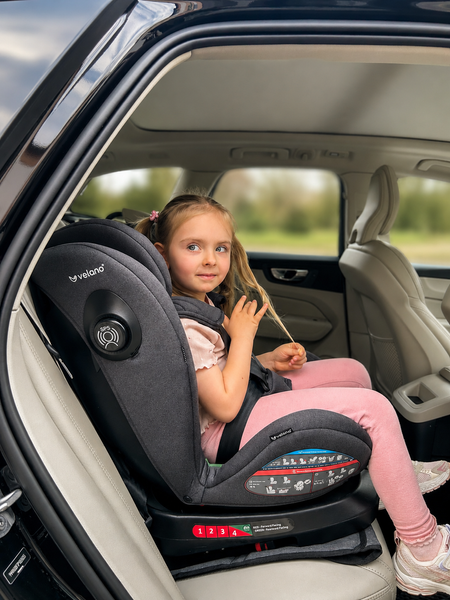 Автокрісло VELANO Aura 360&deg; i-Size 40&ndash;150 см, ISOFIX, grey (арт. 48416) &mdash; купить в Украине |  Колисочка