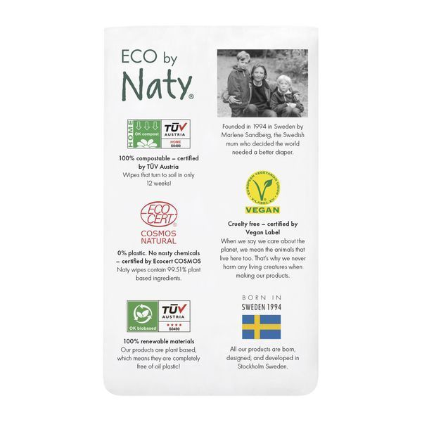 Органічні серветки Eco by Naty без запаху 168 шт (3 упаковки 1) (арт. 7330933245050) &mdash; купить в Украине |  Колисочка