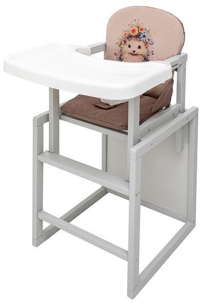 Стульчик-трансформер Babyroom Пеппи-250 серый капучино / шоколад (ежик, цветы) (арт. 680970) &mdash; купити в Україні |  Колисочка