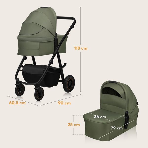 Універсальна коляска 3 в 1 Lionelo AMBER PLUS GREEN FOREST (арт. 93978233) &mdash; купити в Україні |  Колисочка