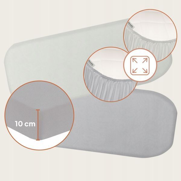 Простирадло Lionelo BAMBOO SHEET OFF WHITE GREY 118x60 (арт. 115850229) &mdash; купити в Україні |  Колисочка