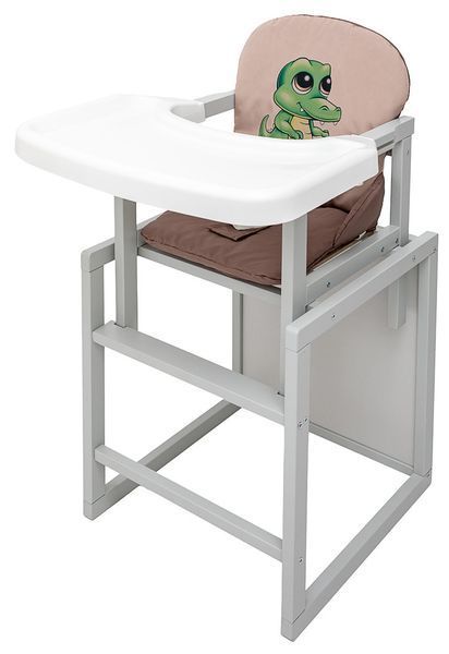 Стульчик-трансформер Babyroom Пеппи-250 серый капучино / шоколад (крокодил) (арт. 680972) &mdash; купити в Україні |  Колисочка
