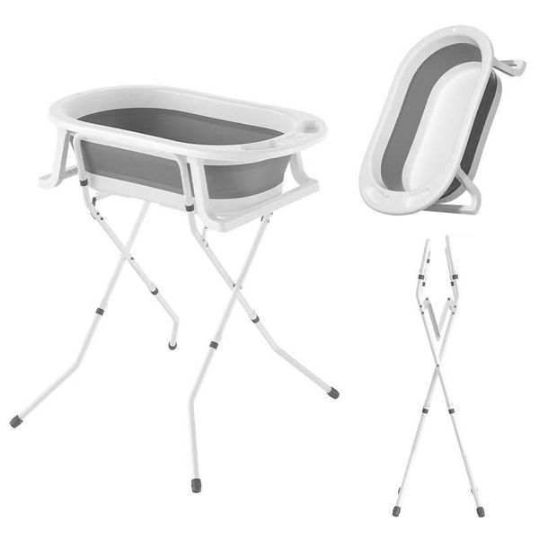 Ванночка складна сіра з підставкою Babyhood BH-310 (арт. BH-310) &mdash; купити в Україні | KolysochkaBaby
