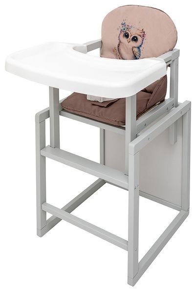 Стульчик-трансформер Babyroom Пеппи-250 серый капучино / шоколад (сова) (арт. 680974) &mdash; купити в Україні |  Колисочка