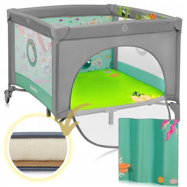 Манеж Lionelo MILLE PLUS GREY GREEN (арт. 109082900) &mdash; купити в Україні | KolysochkaBaby