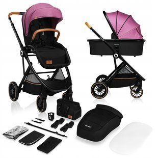 Універсальна коляска 3 в 1 Lionelo RIYA PINK VIOLET (арт. 34573928) &mdash; купити в Україні |  Колисочка