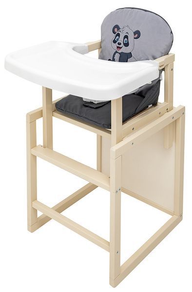 Стульчик-трансформер Babyroom Пеппи-260 слоновая кость серый / графит (панда) (арт. 680989) &mdash; купити в Україні |  Колисочка