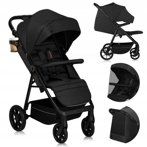 Прогулочная коляска Lionelo MIRA BLACK ONYX (арт. 109376902) &mdash; купить в Украине | KolysochkaBaby